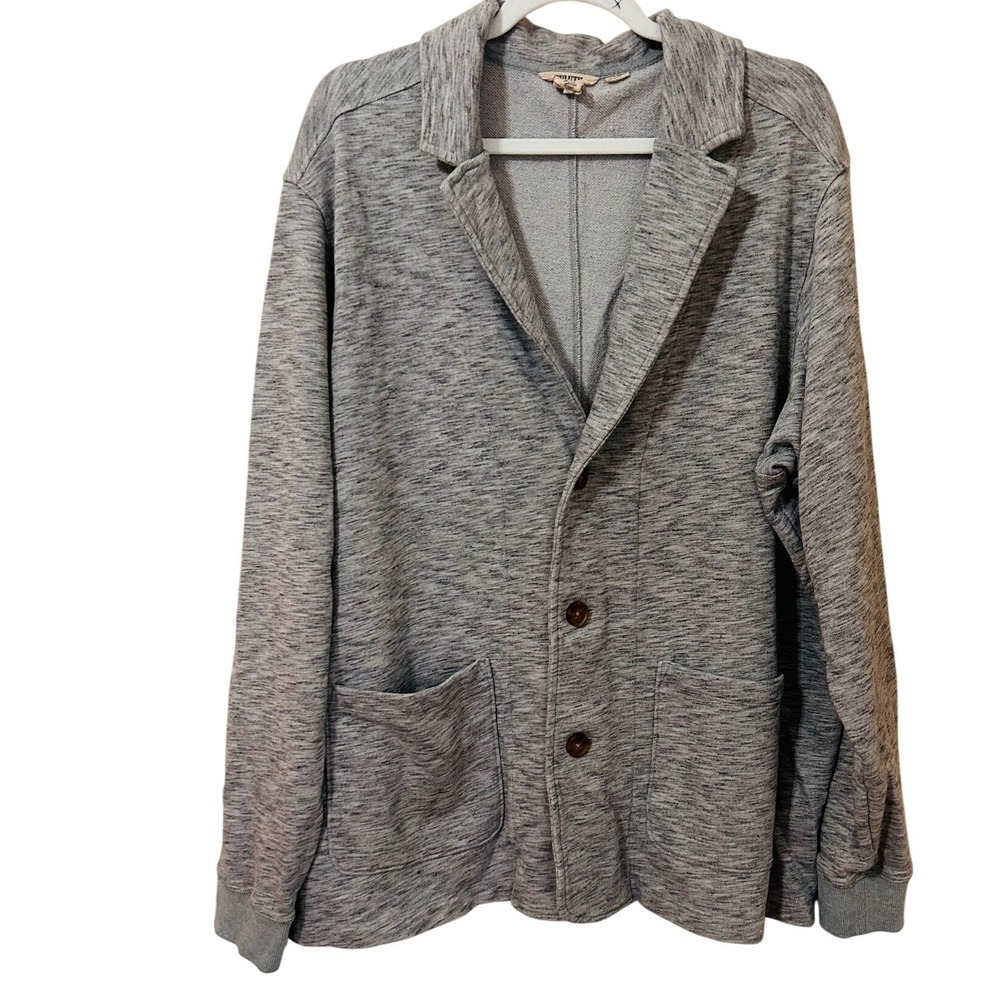 Duluth Trading Co Men's Loophole Knit Blazer Size XL Heather Gray